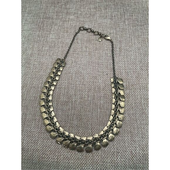Vintage J. Crew Reversible Necklace Dark Gold Tone - Picture 3 of 8